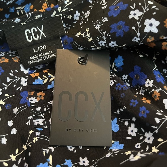 City Chic Dresses Ccx City Chic Blue Ditsy Dress Nwt Size Large 2